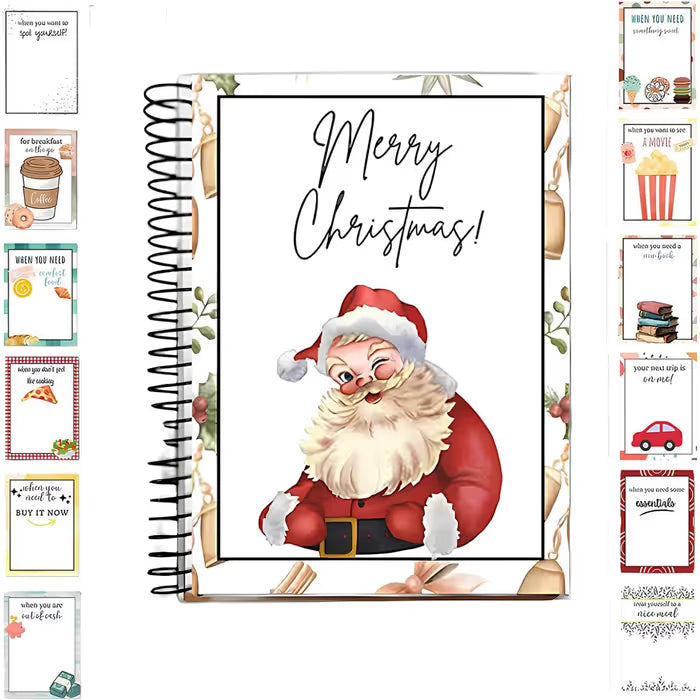 🎁70% OFF🎅Christmas Gift Card Booklet👍DIY Spiral-Bound Christmas Gift Card Holder Book