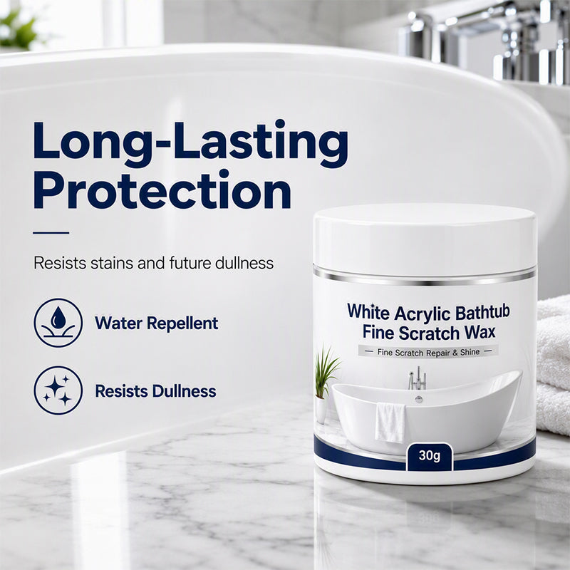 🛁✨ White Acrylic Bathtub Fine Scratch Repair Wax