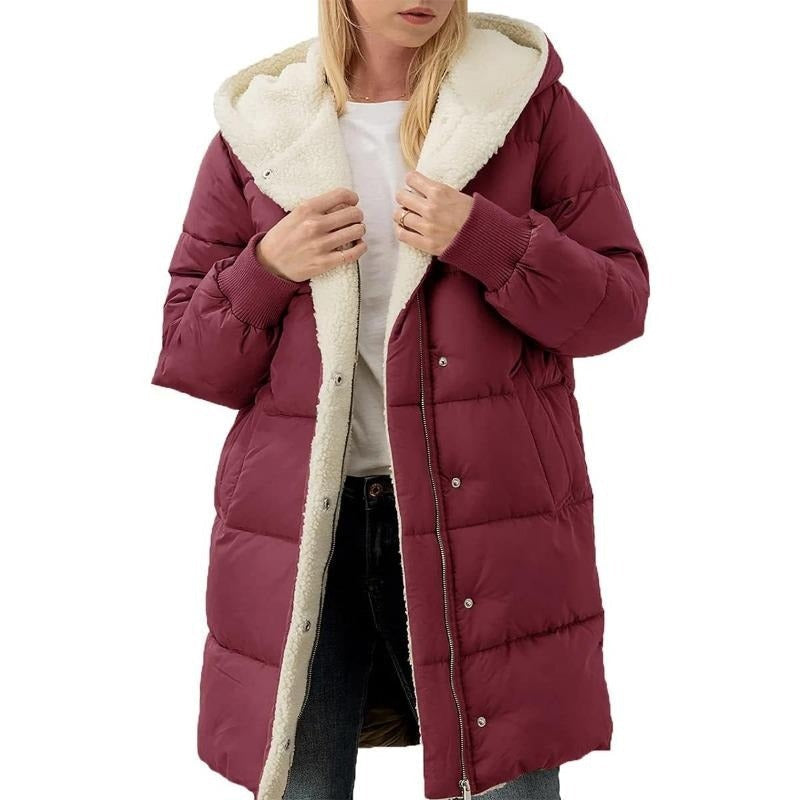 🥳🎉New Season Essentials!!🎉Women's Mid-Length Padded Coat with Hood