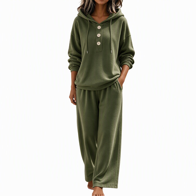 ✨ Women's Hoodie & Wide-Leg Lounge Set-Soft Knit & Relaxed Fit 🛋️