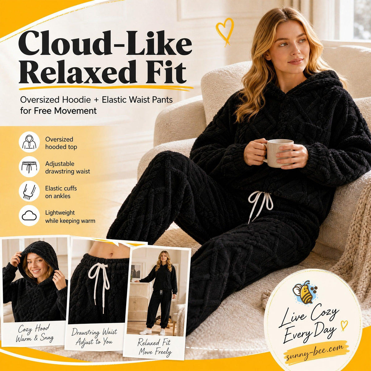 🔥🍂 Embossed Geometric Plush Set – Timeless Comfort & Effortless Style For Every Occasion