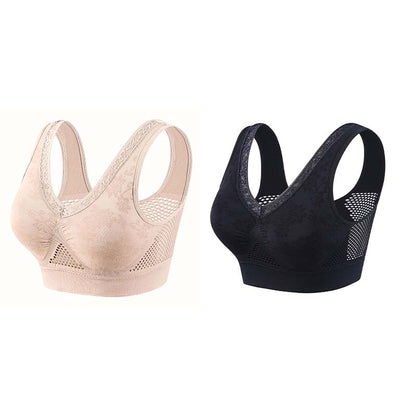 🏆 Last Day Buy 1 Get 1 Free 💐 🎁Lace Wireless Pure Cotton Buttonless Comfy Lifting Bra
