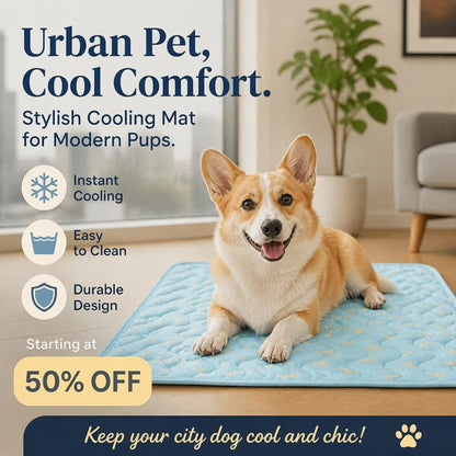 ❄️Summer Blowout! ❄️40% OFF 🧊PawDew™ for Dogs & Cats – Vet-Approved Ice-Silk Cooling Pad ❄️ | Q-MAX >0.4 | Washable 🧼, Non-Slip 🛟 | Perfect for Large Breeds & UK Summers ☀️🇬🇧