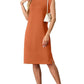 🔥Summer Sale 49% OFF🌸Women Round Neck Loose Split Wrinkle-Free Midi Dress with Pockets(Buy 2 Free Shipping)