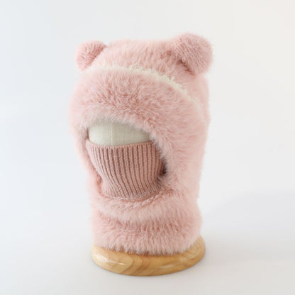 ⏳🎁70% OFF!!!-Ready for Winter!!!❄️🐻3-in-1 Cute Bear Ear Fleece Plush Winter Hat