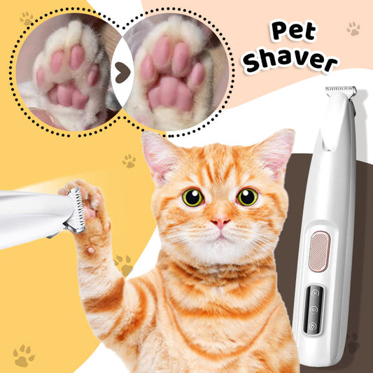 🐱🐶Αδιάβροχη ασύρματη ξυριστική μηχανή για κατοικίδια ζώα με φως LED