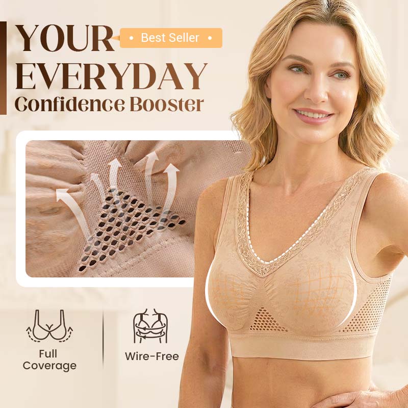 🏆 Last Day Buy 1 Get 1 Free 💐 🎁Lace Wireless Pure Cotton Buttonless Comfy Lifting Bra