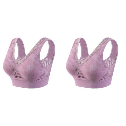 🏆 Last Day Buy 1 Get 1 Free 💐 🎁Lace Wireless Pure Cotton Buttonless Comfy Lifting Bra
