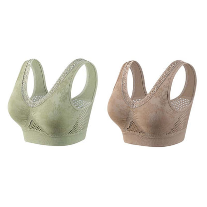 🏆 Last Day Buy 1 Get 1 Free 💐 🎁Lace Wireless Pure Cotton Buttonless Comfy Lifting Bra