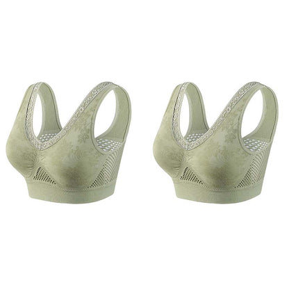 🏆 Last Day Buy 1 Get 1 Free 💐 🎁Lace Wireless Pure Cotton Buttonless Comfy Lifting Bra