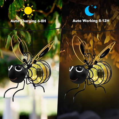 🐜1+1 ΔΩΡΕΑΝ🐝Κρεμαστό Ηλιακό Φωτιστικό Μέλισσας για Εξωτερικούς Χώρους
