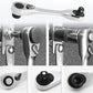 Silver Ratchet Wrench 1/4 Inch Mini Double Headed 72 Tooth Drive Socket