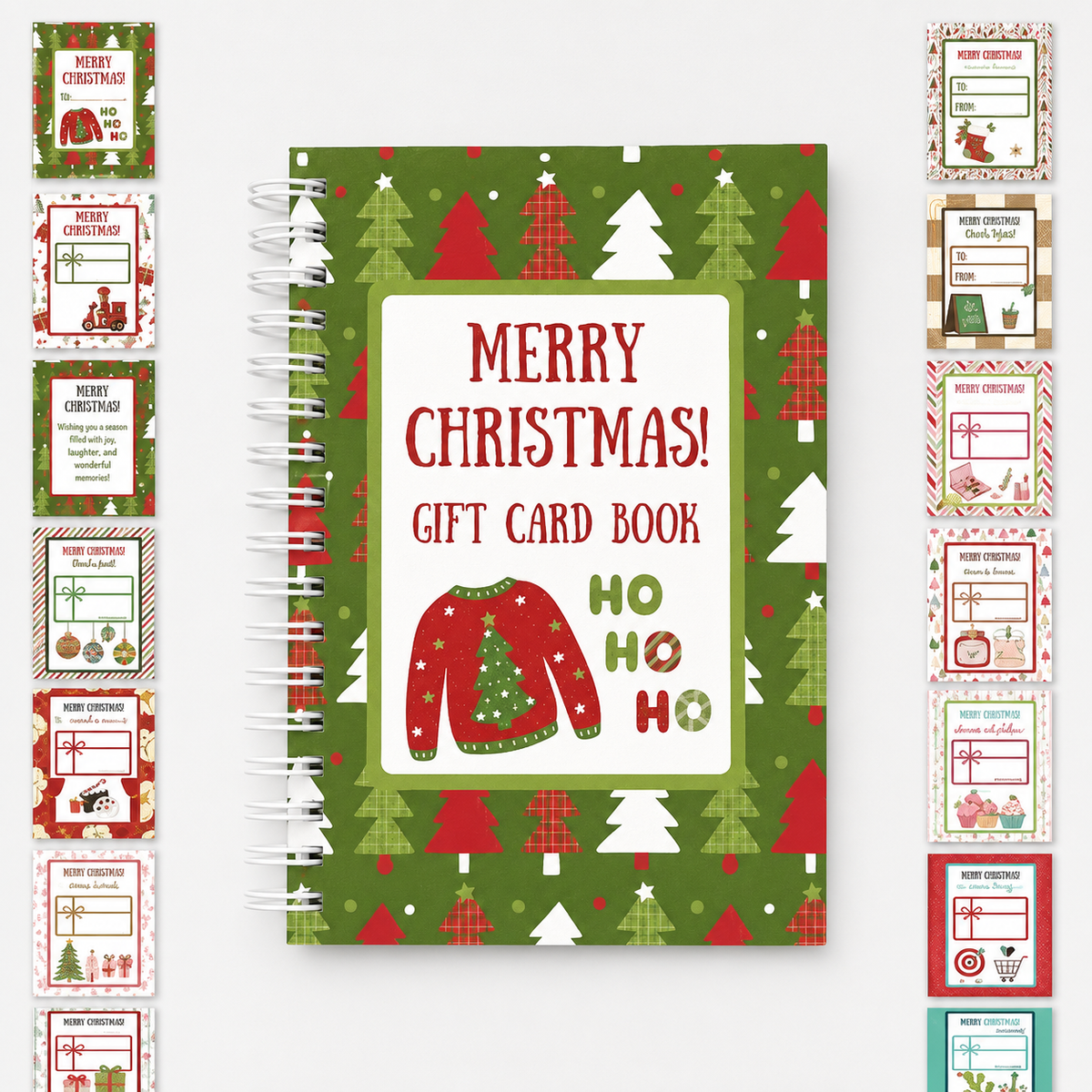 🎁70% OFF🎅Christmas Gift Card Booklet👍DIY Spiral-Bound Christmas Gift Card Holder Book