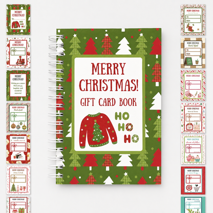 🎁70% OFF🎅Christmas Gift Card Booklet👍DIY Spiral-Bound Christmas Gift Card Holder Book