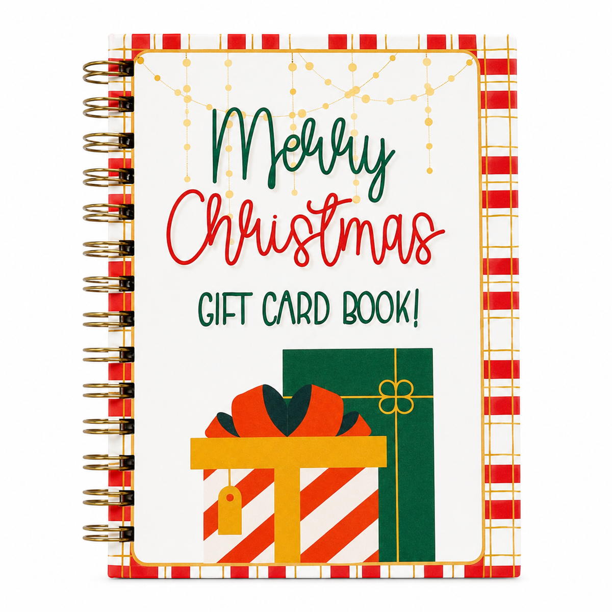 🎁70% OFF🎅Christmas Gift Card Booklet👍DIY Spiral-Bound Christmas Gift Card Holder Book