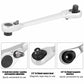Silver Ratchet Wrench 1/4 Inch Mini Double Headed 72 Tooth Drive Socket