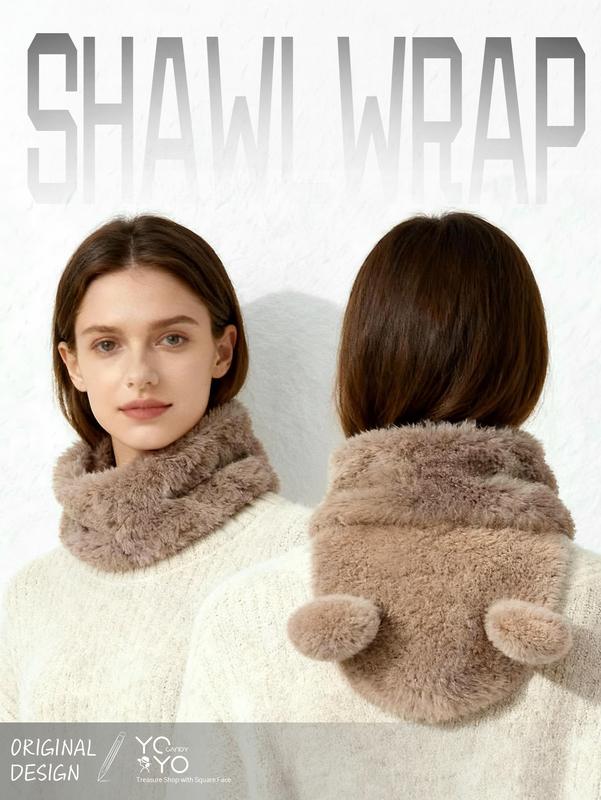 ⏳🎁70% OFF!!!-Ready for Winter!!!❄️🐻3-in-1 Cute Bear Ear Fleece Plush Winter Hat