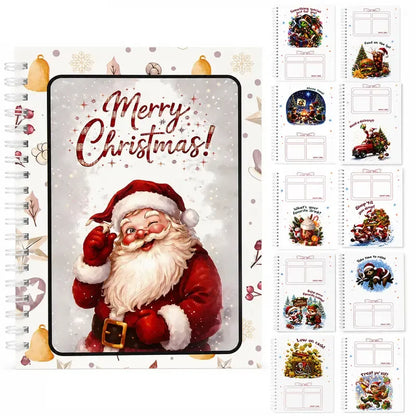 🎁70% OFF🎅Christmas Gift Card Booklet👍DIY Spiral-Bound Christmas Gift Card Holder Book
