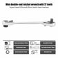 Silver Ratchet Wrench 1/4 Inch Mini Double Headed 72 Tooth Drive Socket