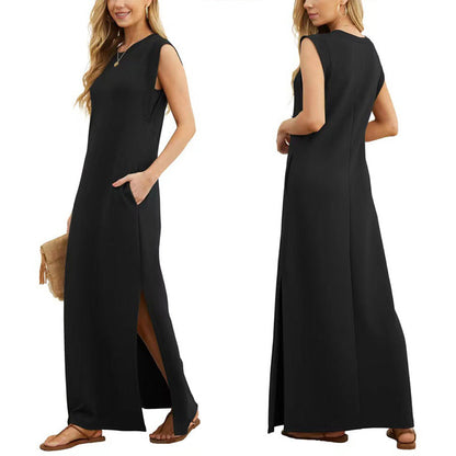 👗 Ελεύθερο από ρυτίδες casual φόρεμα για γυναίκες