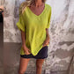 🌺 Oversized V-Neck Top για γυναίκες