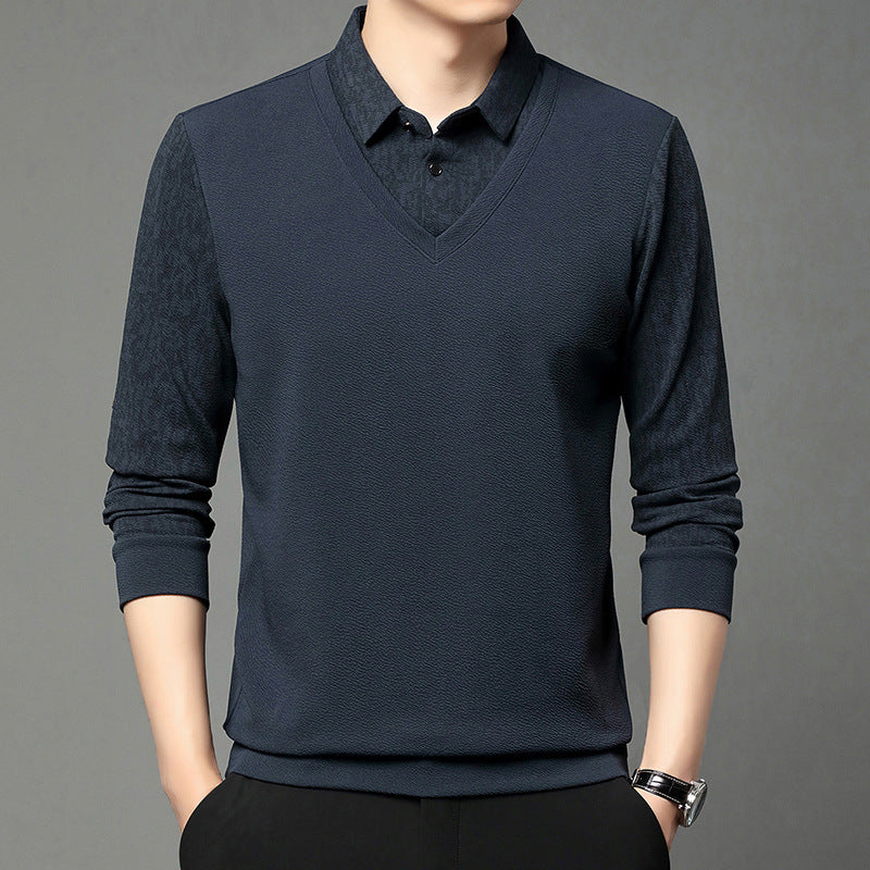 💥Hot Sale 50% OFF💖Men's New Fake Two-Piece Long Sleeve Shirt