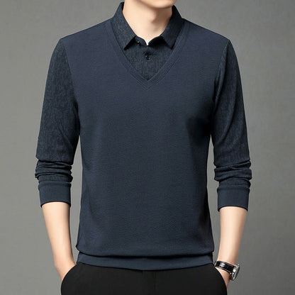 💥Hot Sale 50% OFF💖Men's New Fake Two-Piece Long Sleeve Shirt