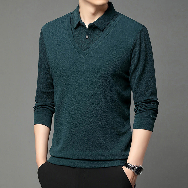 💥Hot Sale 50% OFF💖Men's New Fake Two-Piece Long Sleeve Shirt