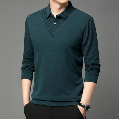 💥Hot Sale 50% OFF💖Men's New Fake Two-Piece Long Sleeve Shirt