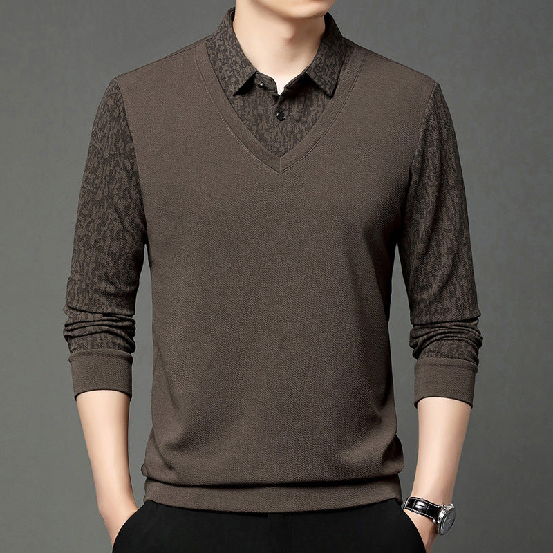 💥Hot Sale 50% OFF💖Men's New Fake Two-Piece Long Sleeve Shirt