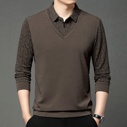 💥Hot Sale 50% OFF💖Men's New Fake Two-Piece Long Sleeve Shirt