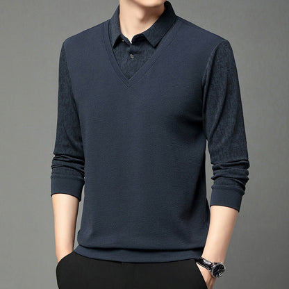 💥Hot Sale 50% OFF💖Men's New Fake Two-Piece Long Sleeve Shirt
