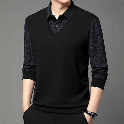 💥Hot Sale 50% OFF💖Men's New Fake Two-Piece Long Sleeve Shirt