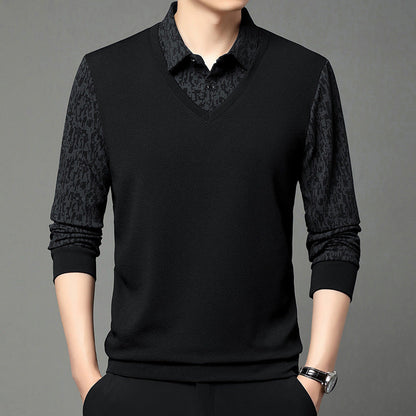 💥Hot Sale 50% OFF💖Men's New Fake Two-Piece Long Sleeve Shirt