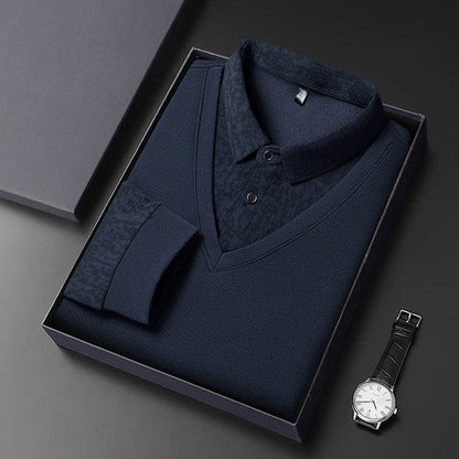 💥Hot Sale 50% OFF💖Men's New Fake Two-Piece Long Sleeve Shirt