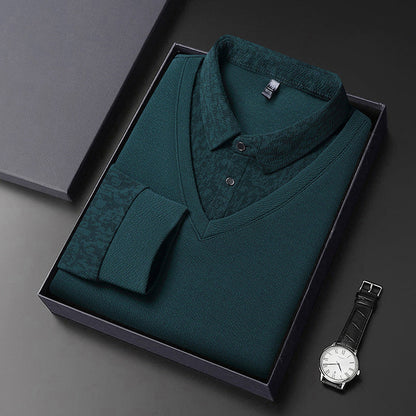 💥Hot Sale 50% OFF💖Men's New Fake Two-Piece Long Sleeve Shirt