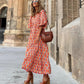 💖 Γυναικεία κομψά flared μανίκι Floral Boho φορέματα