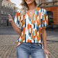 🌸🔥Γυναικείο κοντομάνικο V-Neck T-shirt με εκτύπωση | Αναπνεύσιμο ύφασμα