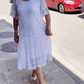 💝 φόρεμα με κοντό μανίκι από δαντέλα👗
