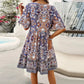 【S-3XL】👗 Εορταστικό τυπωμένο φόρεμα με λαιμόκοψη V