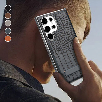 Crocodile Texture Phone Case with Kickstand for Samsung