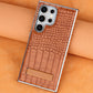Crocodile Texture Phone Case with Kickstand for Samsung