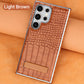 Crocodile Texture Phone Case with Kickstand for Samsung