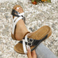 👟【EU36-43】Γυναικεία καλοκαιρινά σανδάλια με ρυθμιζόμενο σταυρωτό λουράκι