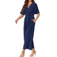 💖 Γυναικεία κομψή ολόσωμη φόρμα V-Neck με φαρδιά πόδια