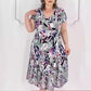 Women's Elegant V-Neck Short Sleeve Dress