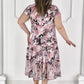 Women's Elegant V-Neck Short Sleeve Dress