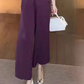 💖 Γυναικεία μπλούζα με κοντό μανίκι V-Neck και ταιριαστό παντελόνι με φαρδιά πόδια σετ δύο τεμαχίων
