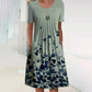 【S-3XL】👗Φλοράλ φόρεμα με στρογγυλό λαιμό