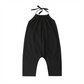 Girls' Soft Casual Backless Jumpsuit